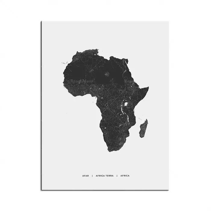 Carte de l'Afrique, carte des animaux africains, carte d'Afrique ulus ent-Afrique du Sud-Kenya-Ghana