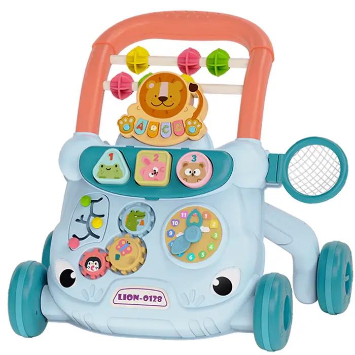 Marche-bébé musical multifonctionnel avec centre d'activités et jouets éducatifs pour tout-petits, d