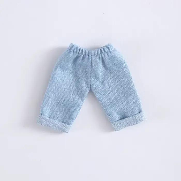 Vêtements de poupée ob11, jeans, pantalons à jambes larges, sweat à capuche à rayures pour obitsu11 