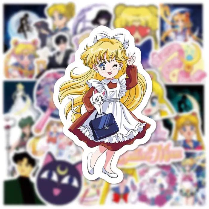 10/30/50pcs Dessin Animé Sailor Lune Autocollants Anime Graffiti Autocollant BRICOLAGE Cahier Casque