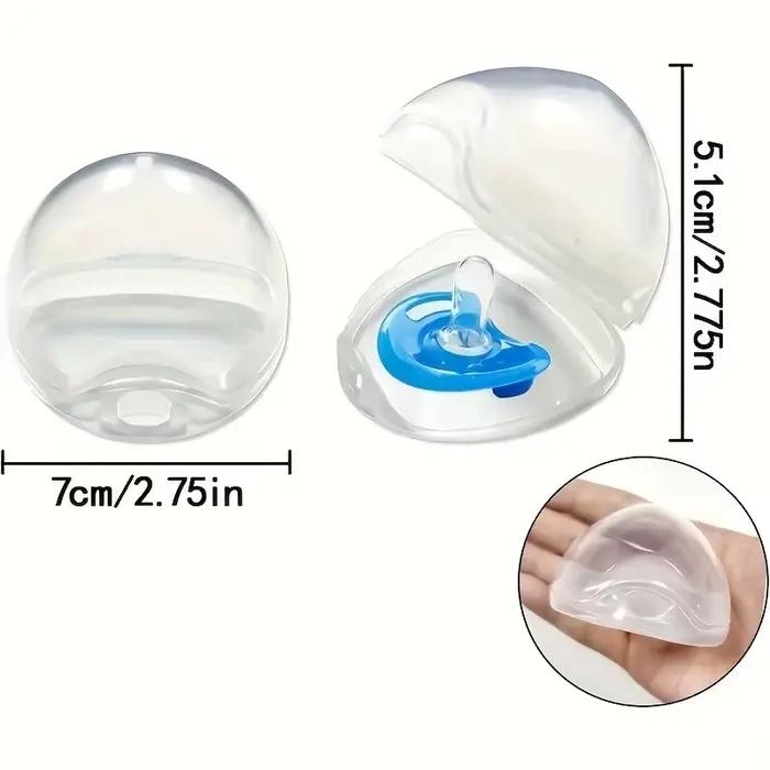 Étui à sucette Transparent, boîte porte-sucette, étui de protection de mamelon sans BPA pour voyage 