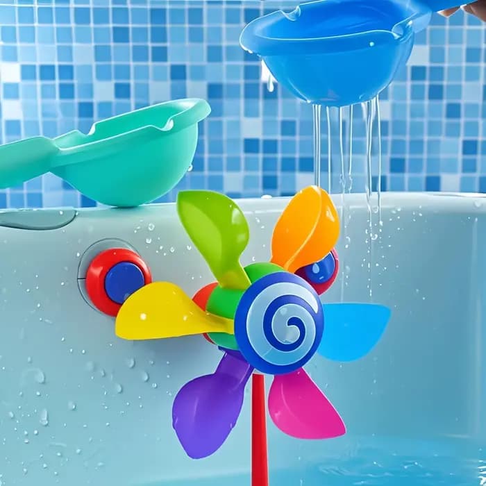 Moulin à vent jouet de bain rotatif 1 pièce, jeu sensoriel amusant pour bébés garçons et filles, cad