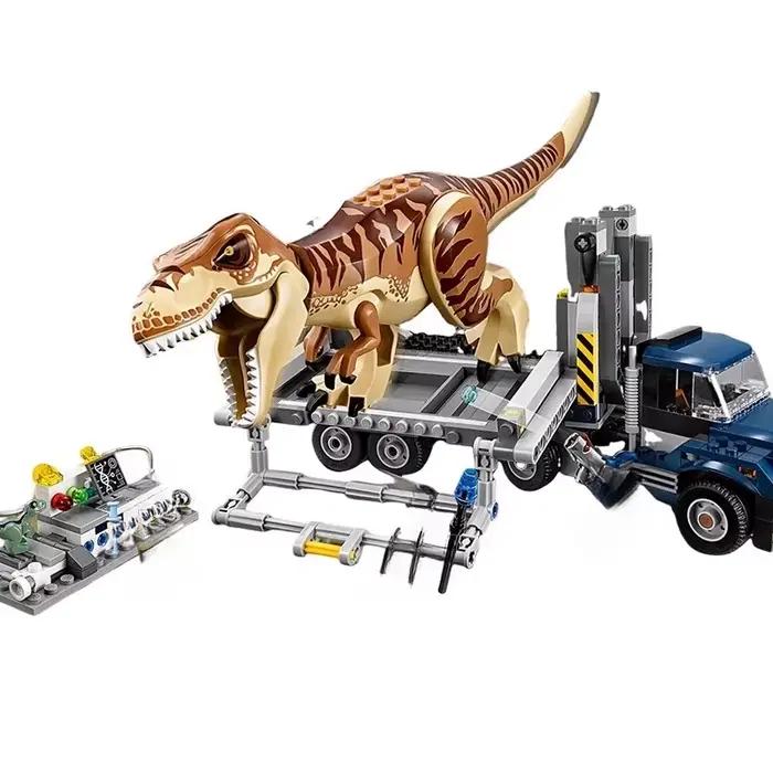 Série dinosaure jouet tyrannosaure transporteur 75933 blocs de construction assemblés garçon jouet p