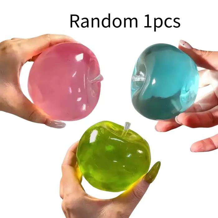 Balle anti-stress pomme souple, jouet sensoriel fidget rebondissant à presser pour adultes et enfant