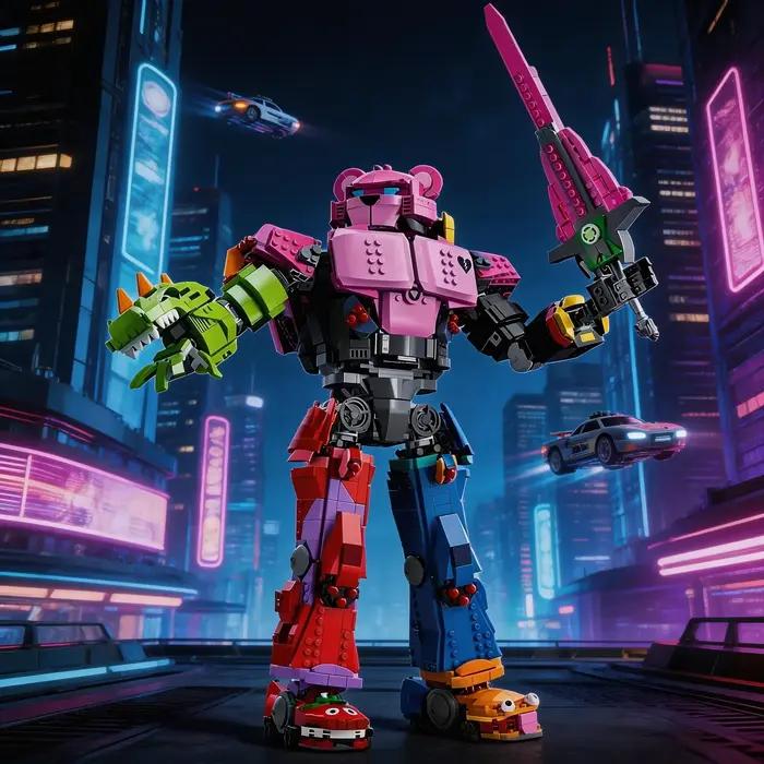 Équipe de Combat Robotique Héroïque : Jeu Créatif SF, Robot Étoilé, Robot Leader, Modèle MOC, Blocs 
