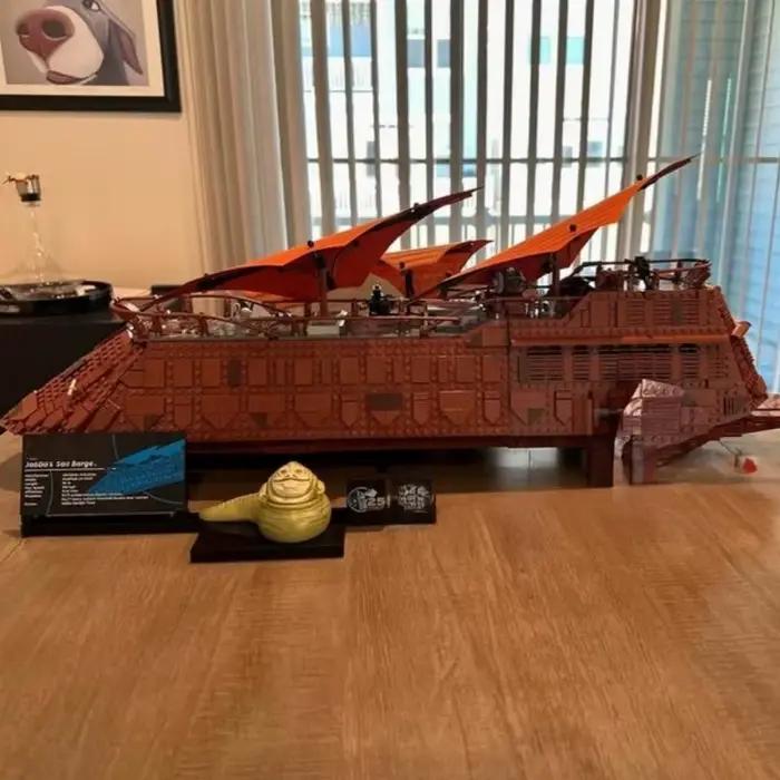 Le moins cher : 3942 pièces UCS Barge à voiles de Jabba, modèle de présentation en briques, blocs de