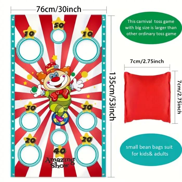 Jeu de lancer de sacs de farineux amusant et sûr pour adultes, idéal pour les fêtes de Noël et les j