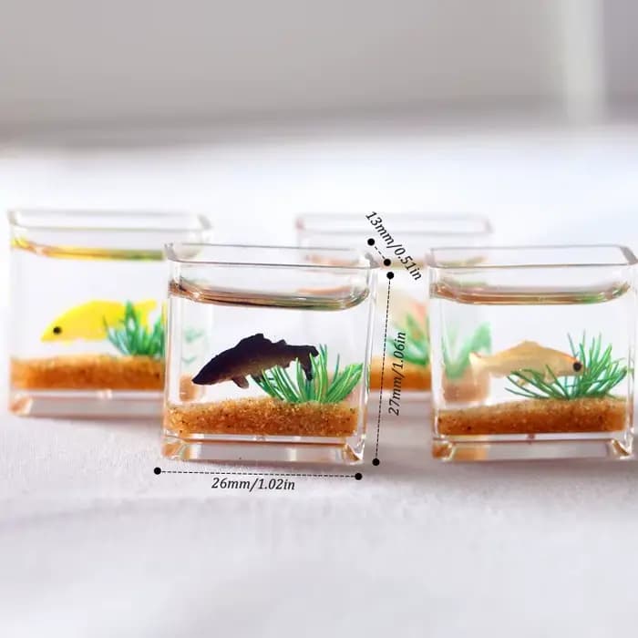 1Pc poupée Aquarium maison de poupée Miniature verre Aquarium bol Aquarium maison de poupée maison o