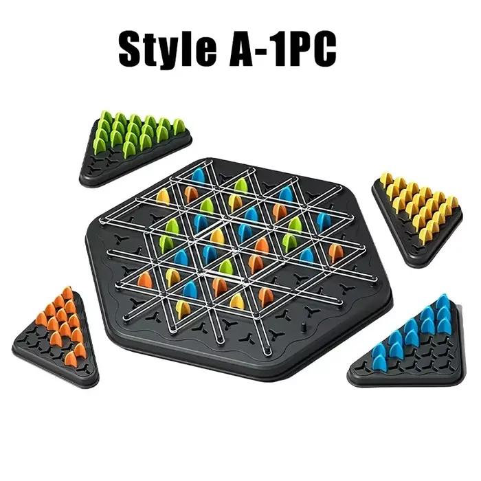 Jeu d'échecs Triangle, Puzzle classique, jeu de société, chaîne, bande de caoutchouc, bataille multi