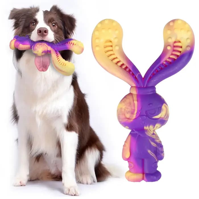 Jouets pour chiens durables, saveur de bœuf, forme d'animal, jouet de jeu robuste pour soulager l'an