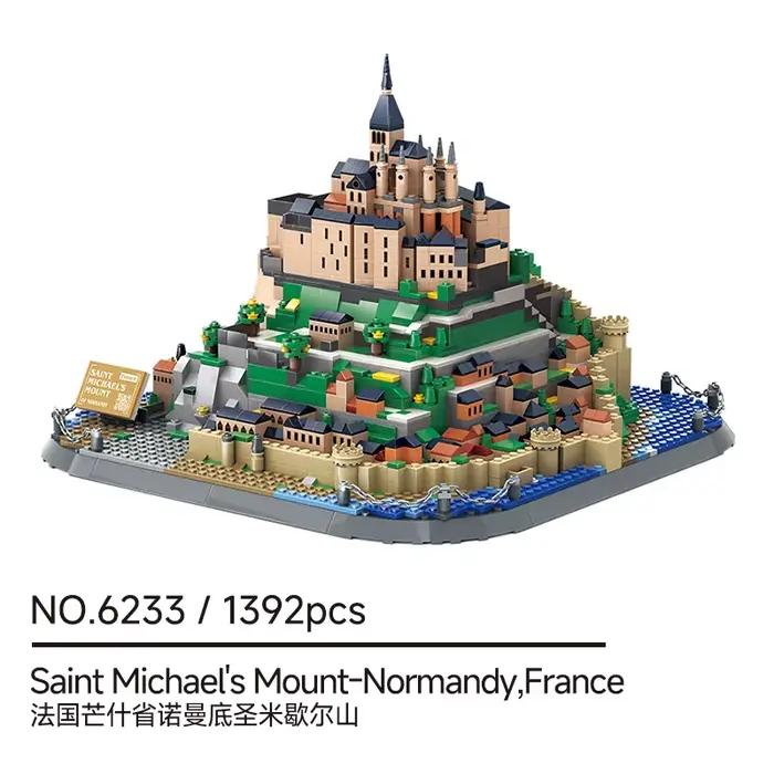 Modèle miniature MOC Mont Saint-Michel de 1392 pièces, complexe à assembler soi-même pour l'expositi