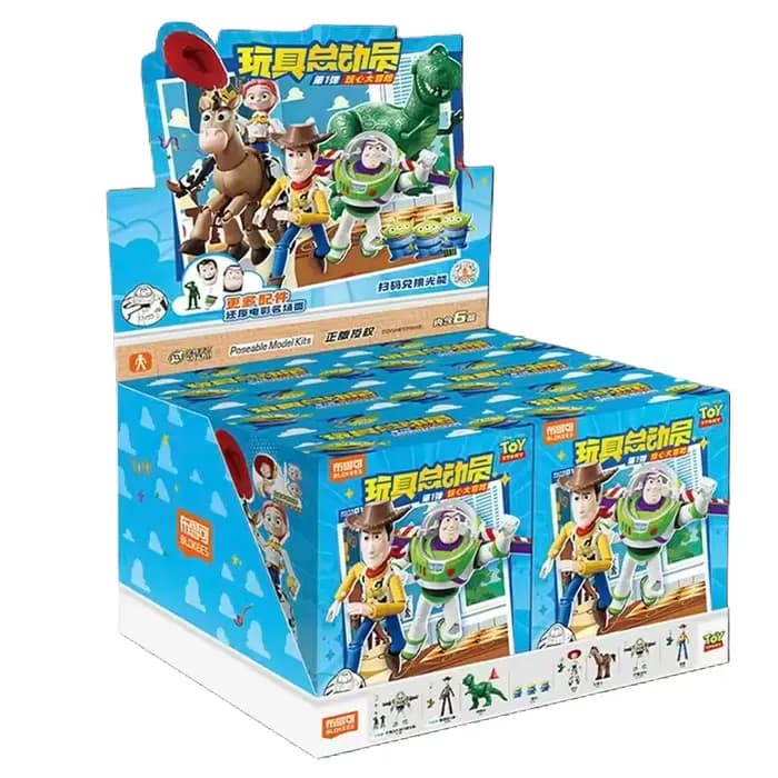 Figurines officielles Blokees Toy Story, Buzz Lightyear et Woody, jouets de collection