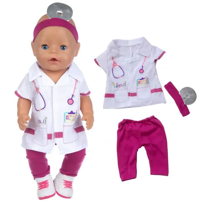 Vêtements de poupée pour nouveau-né, pull à capuche pour fille de 18 pouces, veste de poupée, jouets