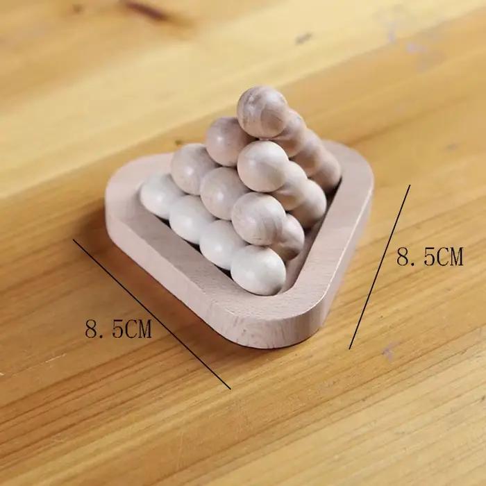 Puzzle pyramide en bois, formation logique du qi, casse-tête pour adolescents, adultes et enfants, j