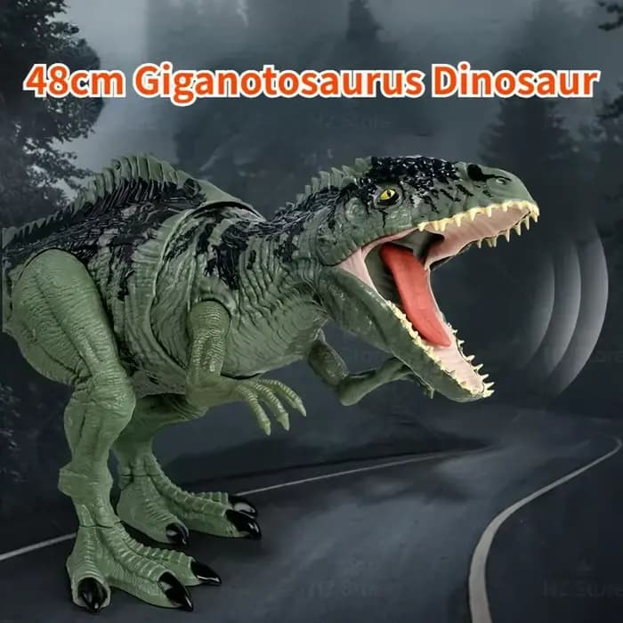 Jouet dinosaure Jurassic-World Dominion Strike N Roar Giganotosaurus avec mouvement frappant, sons e