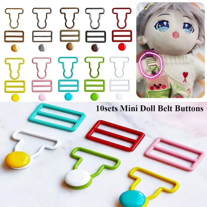 Boucles de poupées de style gourde bricolage, accessoires FJBags, boutons de ceinture en beurre, str