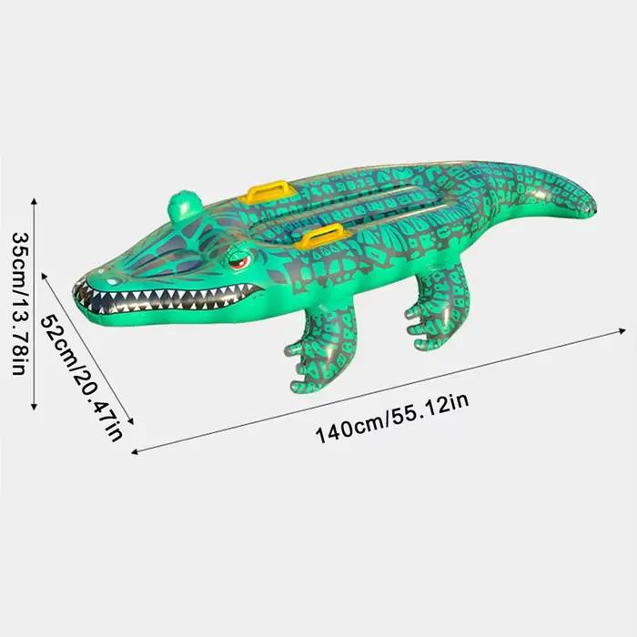 Rangée flottante gonflable en forme de Crocodile pour enfants et adultes, jouets d'eau amusants pour