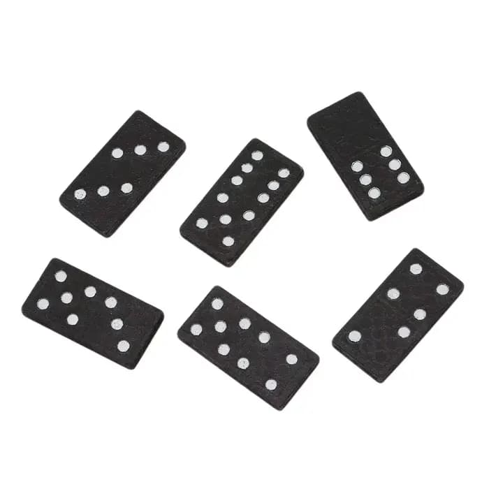 Boîte en bois de dominos noirs, 28 pièces, jeu de société en bois, outils pédagogiques, jeu de fête,