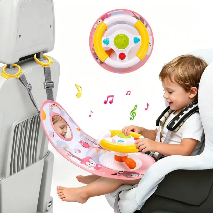 Jouet de volant électrique de voiture de bébé avec la musique simule la voiture de conduite siège de