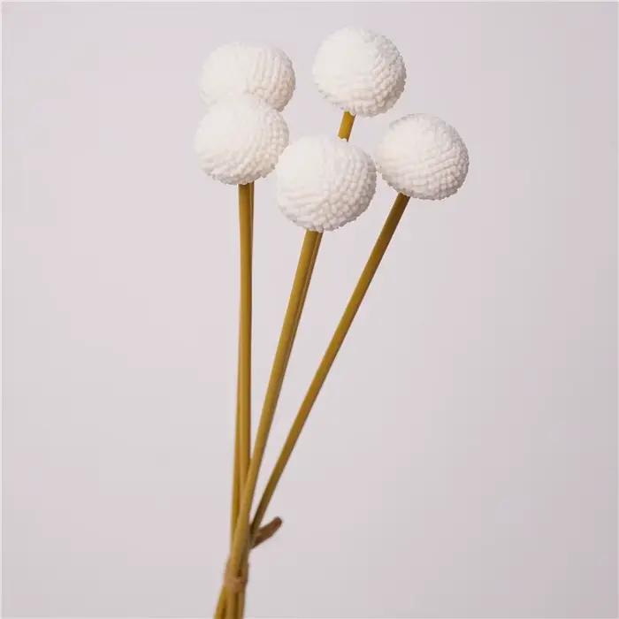 Bouquet de Simulation de boule d'or artificielle, 2 lots/55cm, matériaux floraux, décoration de mari