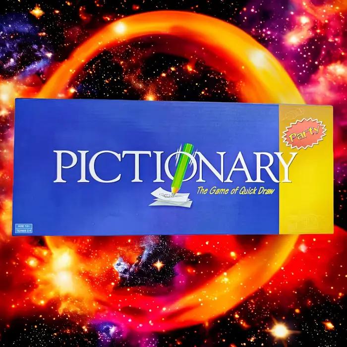 Pictionary (version Party), un jeu spécialement conçu pour les fêtes, un jeu de cartes, un jeu de so