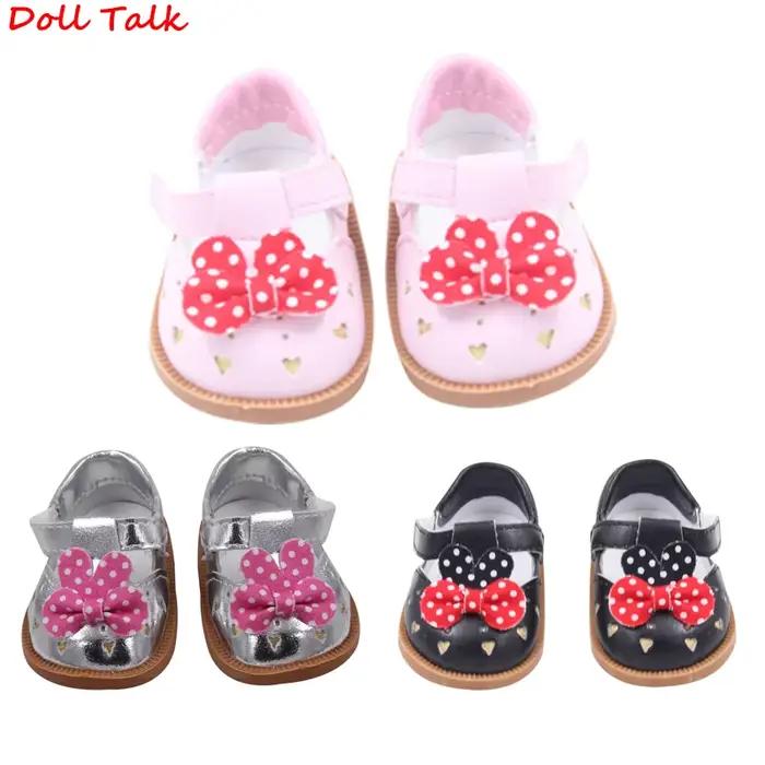 Chaussures à nœud de dessin animé mignon pour fille américaine, accessoires de vêtements au beurre, 