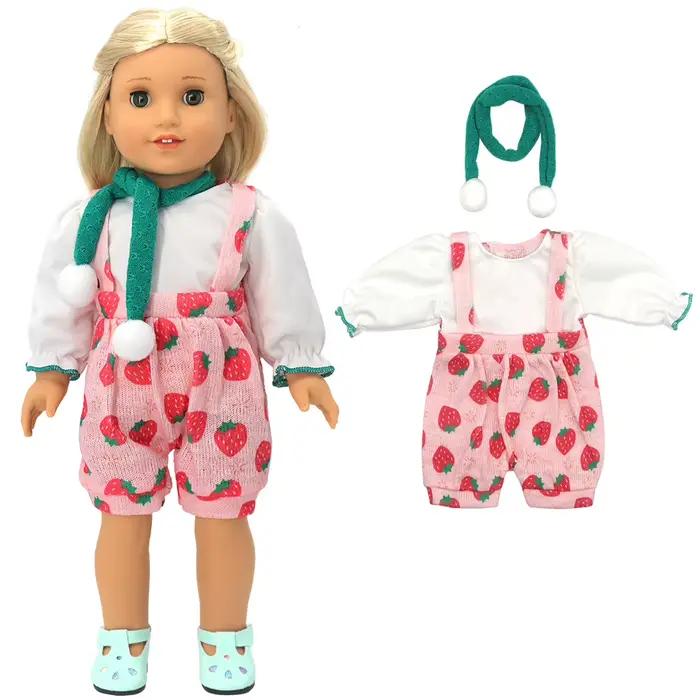 Vêtements de poupées pour filles de 18 pouces, chemise d'été courte, pantalons à la mode, tenues pou