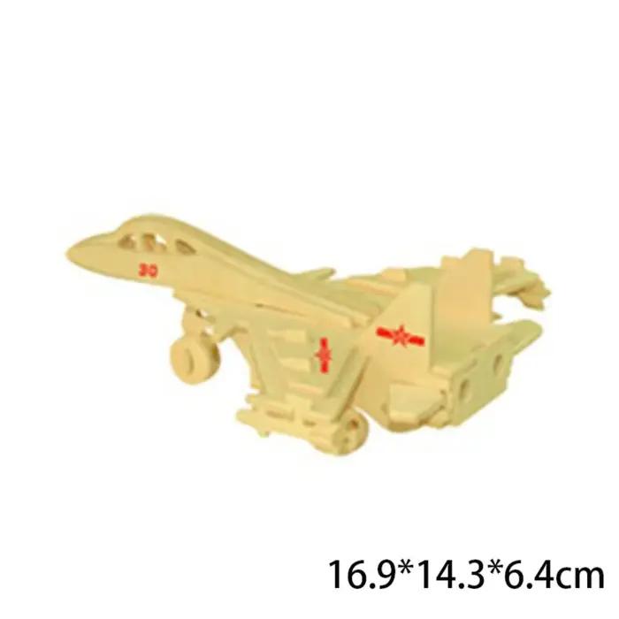 Modèle d'avion en bois bricolage artisanat bois puzzle avions bois décorations de table 3D artisanat