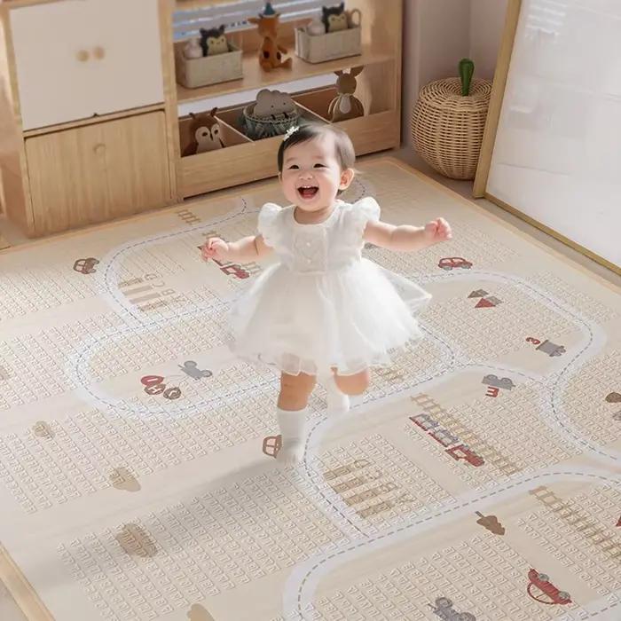 Tapis de jeu pour bébé, grand tapis pour sol, tapis de jeu en mousse souple plus épais de 2 cm pour 