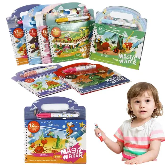 Livre de peinture à l'eau magique, jouets d'éducation précoce pour tout-petits, livre de coloriage d