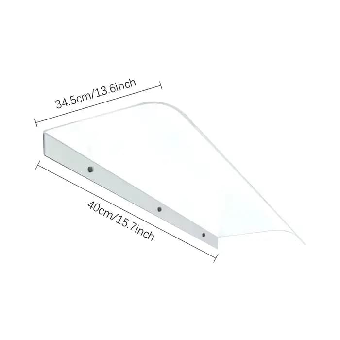 Auvent de porte et fenêtre transparent, protection contre les UV, extérieur, jardin, patio