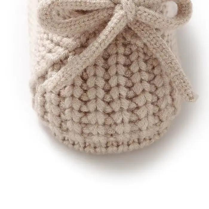 Chaussures de bébé tricotées pour nouveau-né de 0 à 18 mois, accessoires de vêtements chauds pour no