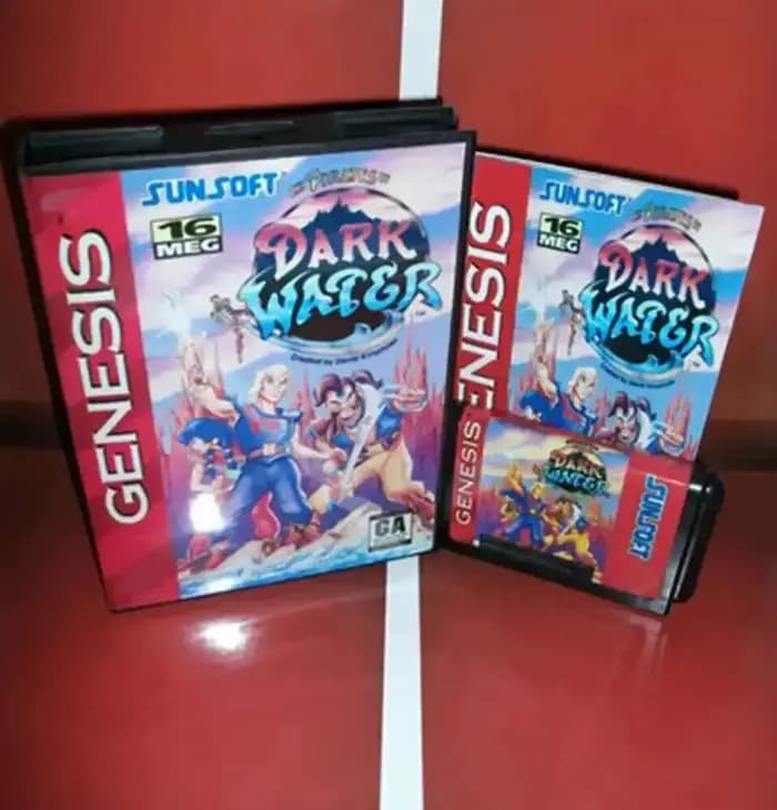 Pirates of Dark Water avec boîte et manuel, cartouche pour carte de jeu Sega MD 16 bits, système Meg