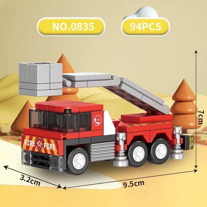 8 jouets puzzle, blocs de construction, voitures coulissantes, véhicules de simulation sur le thème 