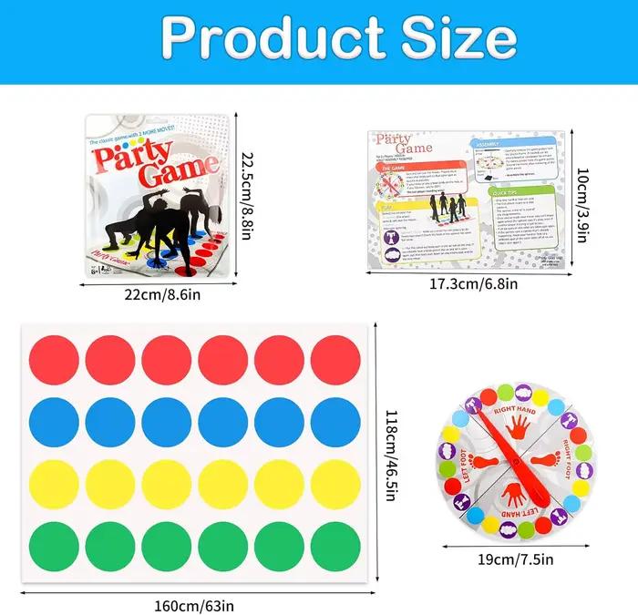 Twister Game Twister Funny Balance Jeux de fête en famille avec tapis de jeu de sol Spinner, cadeau 