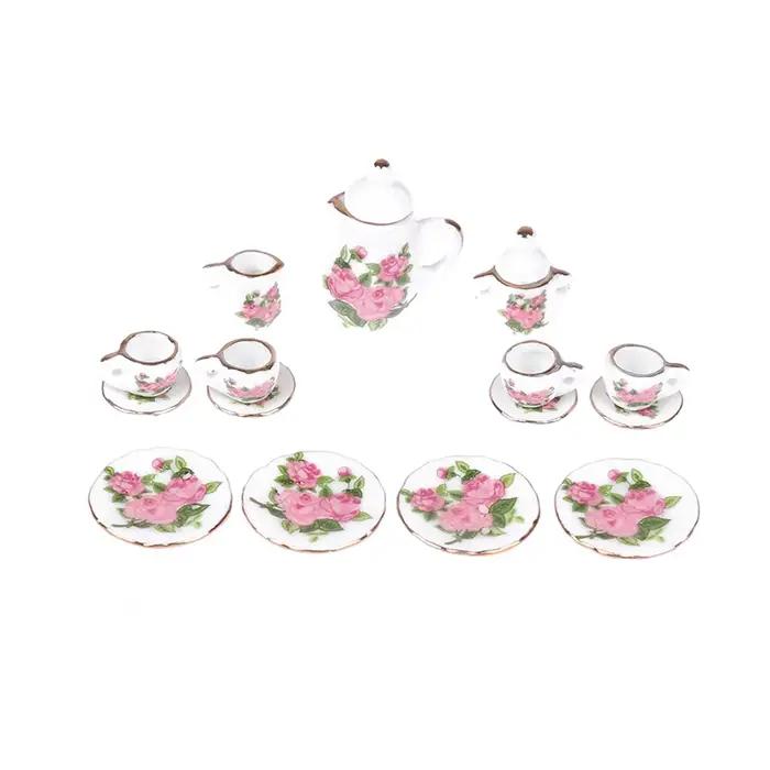 Ensemble de tasses à thé miniatures en porcelaine et céramique, maison de courses, cuisine britanniq