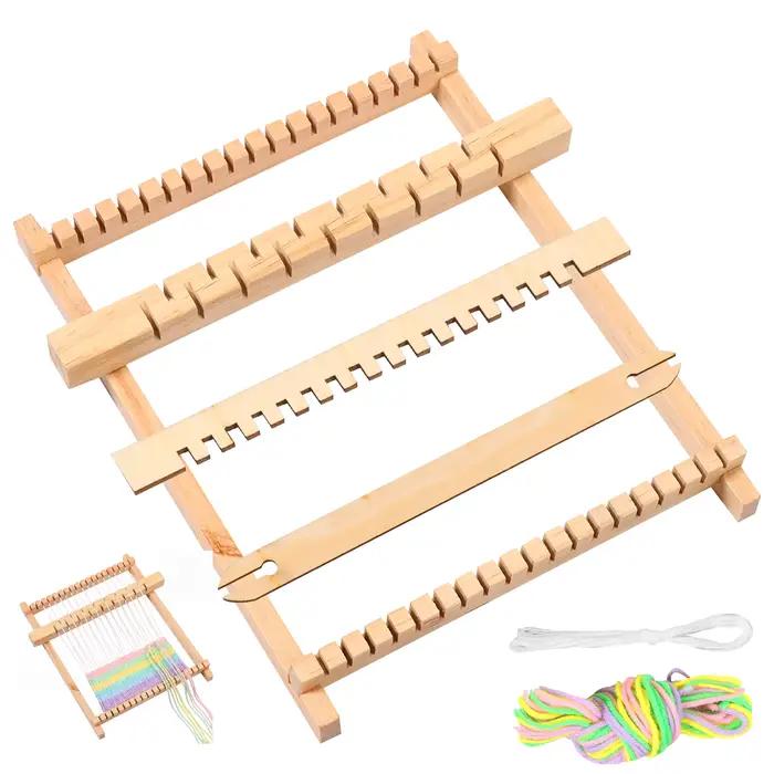 Kit de cadre à tisser en bois DIY – Machine à tisser manuelle amusante avec fil et instructions – Ca