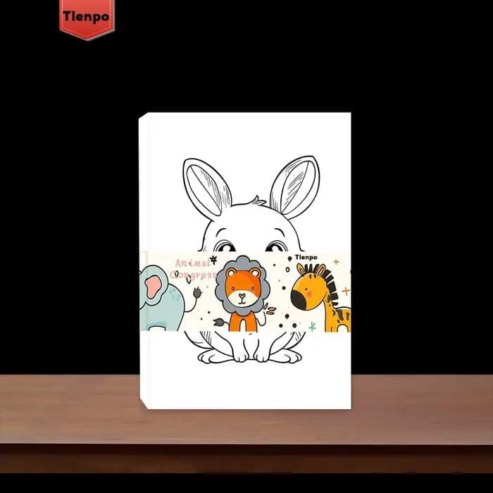 Cartes de coloriage d'animaux, cartes postales, bricolage, cadeaux d'anniversaire, fournitures d'Hal