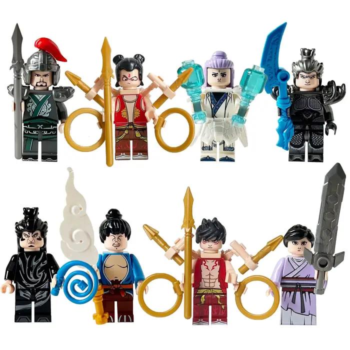 Blocs de construction de style chinois, Nezha le roi singe, poupée humanoïde, poupée princesse human