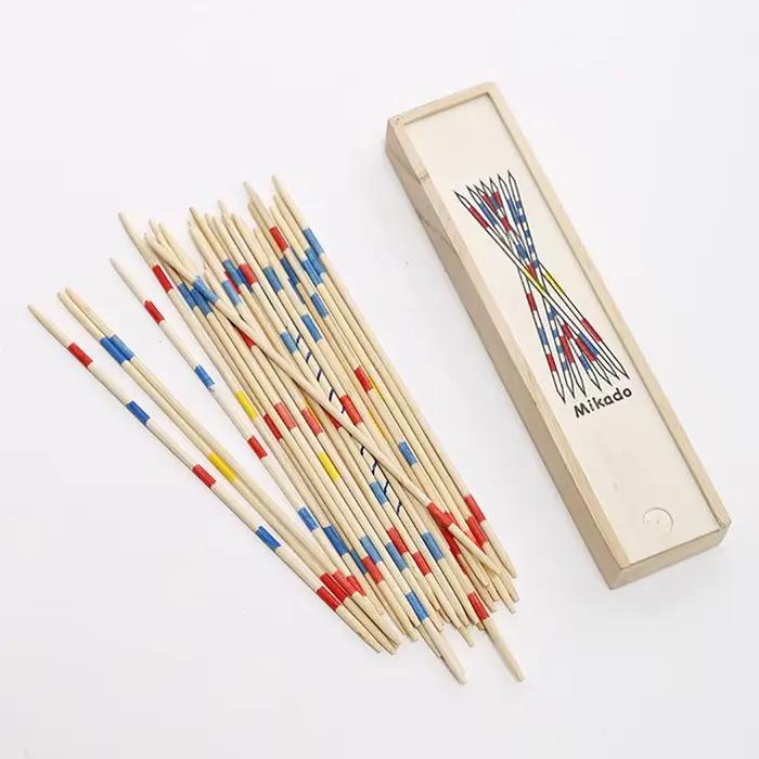 Jeu de bâtons de ramassage en bois classique, développement coloré, apprentissage interactif, amusan