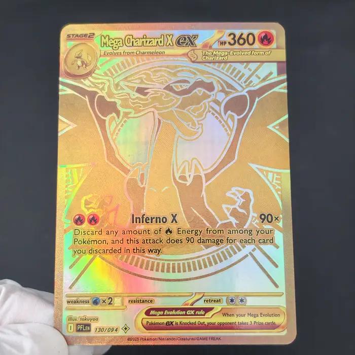 Carte de collection de jeu classique Pokémon Charizard X EX en anglais, rare, Mega Charizard GX VMAX