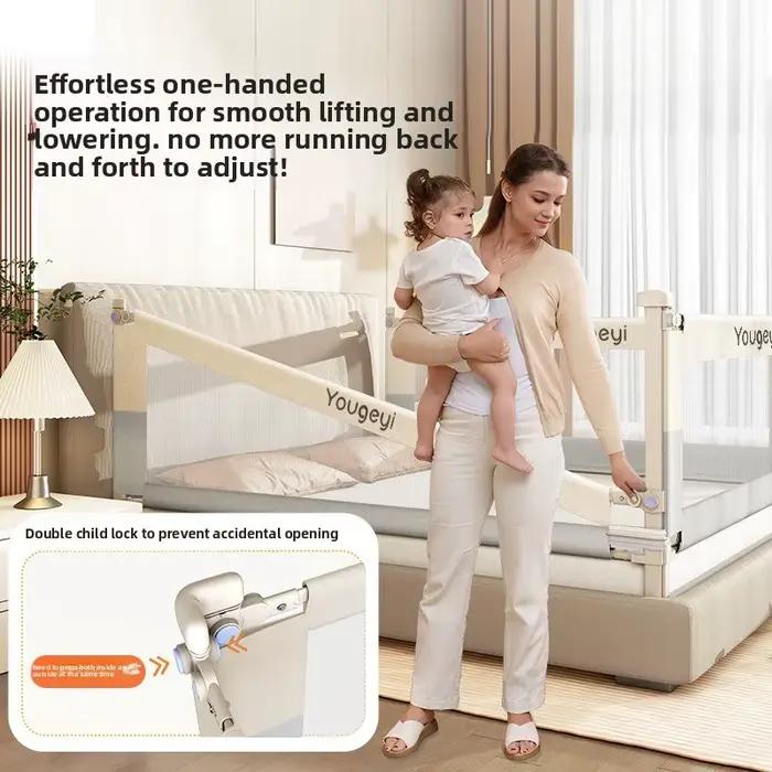 Barrière de lit pour bébé - Barrière de sécurité anti-chute pour bébé - Plaque de protection latéral