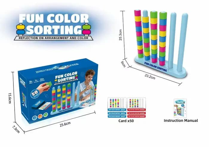 Jeu de société interactif de superposition de couleurs pour la famille, les enfants et les adultes –