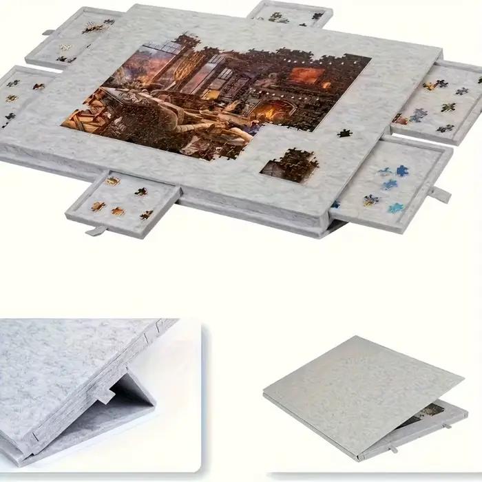 Table de puzzle portable 6 en 1 de Noël/avec support et couvercle/table de puzzle en feutre/table de