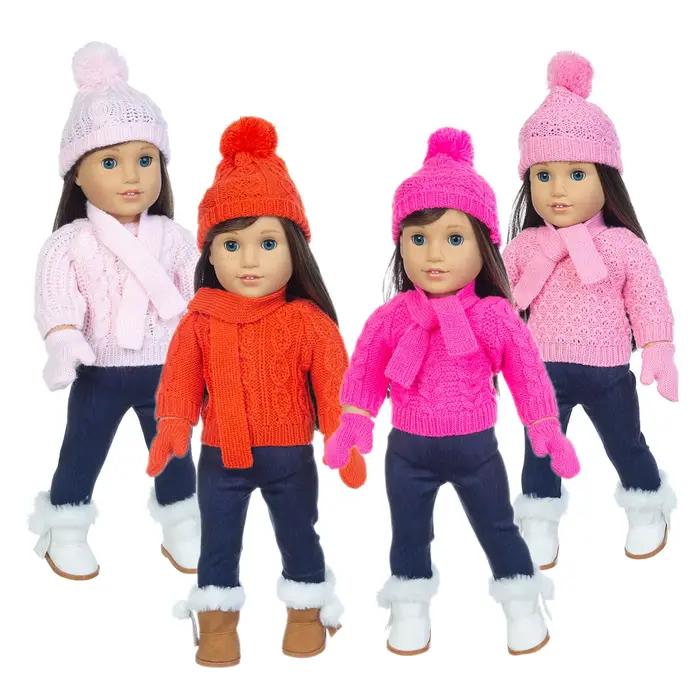 Ensemble pull de noël 2023 adapté à la poupée American Girl, vêtements de poupée de 18 pouces, les c