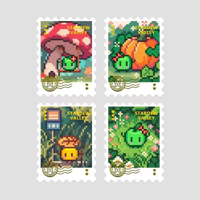 Nouvel autocollant de collection Stardew Valley Junimo Pixel Art, mignon, Kawaii, style Ins, fait pa
