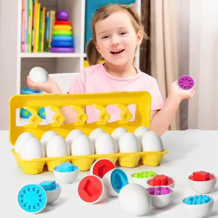 Jeux Montessori, jouet pour bébé, puzzle en forme d'œuf intelligent pour enfants, jouet de développe