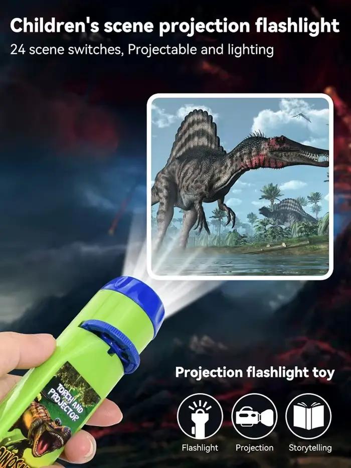 Projecteur d'éducation précoce pour enfants, lampe de poche, Puzzle d'histoire, dinosaure, océan, mo