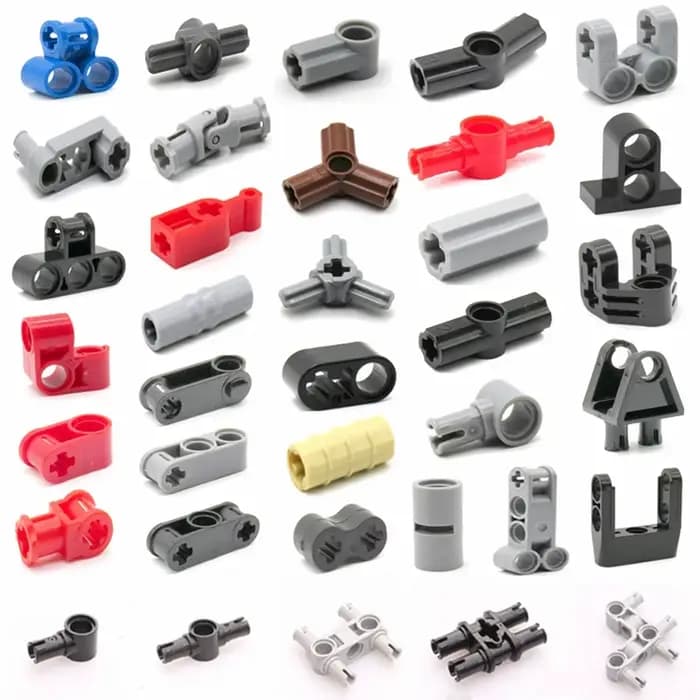 Blocs de construction, anneau de conduite, axe de Joint universel et connecteur à broche avec trous,
