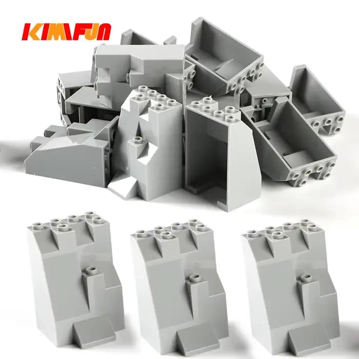 Moc Rock Panel Rockery Mountain Scene Bricks Set, City Street View, décennie s de construction en vr